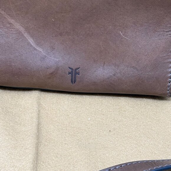 Frye Casey Mini North South NS Tote Purse Crossbody Dark Brown Boho Leather - Picture 8 of 11